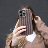 Chocolate Brown Cocoa Stripes Google Pixel 9a Case