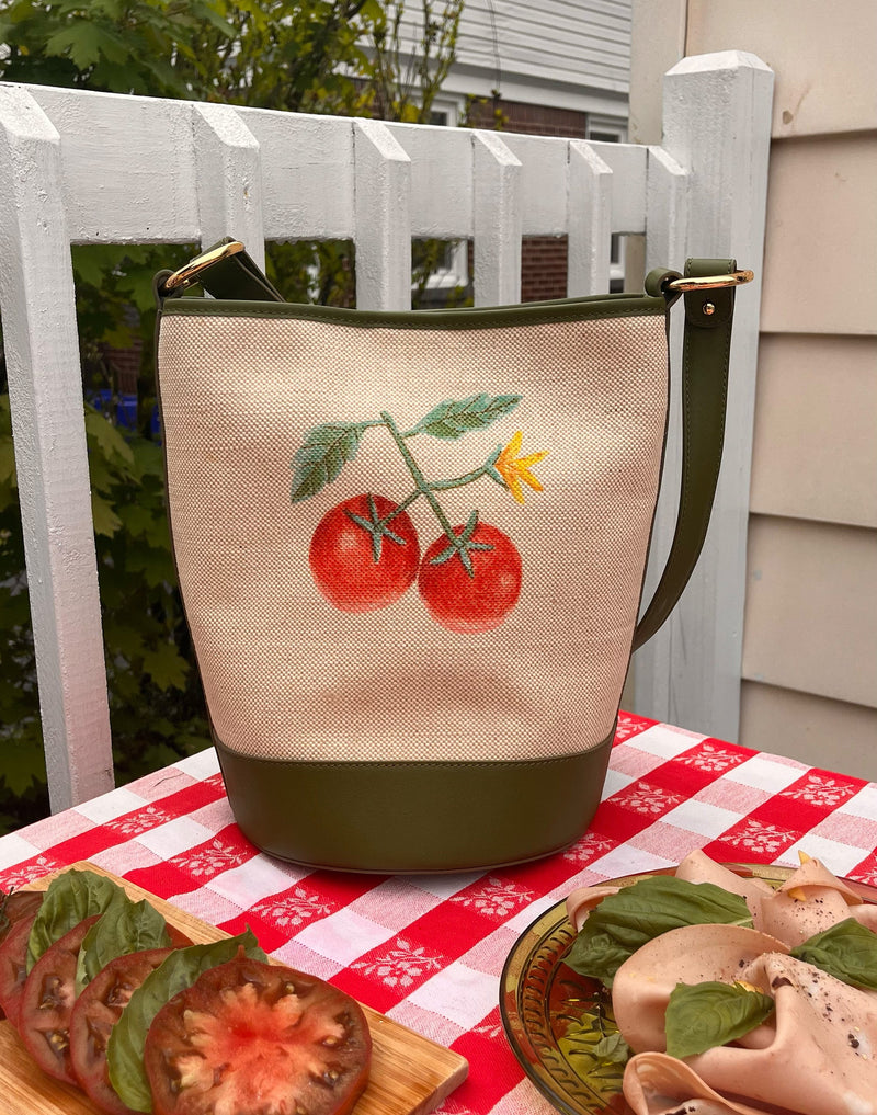 HYER GOODS x Hello Adrianne Hand-Painted Canvas Bucket Bag