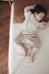 Linen crib sheet
