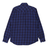 Armani Exchange Checked Shirt - Large Blue Cotton