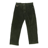 Giorgio Armani Cord Trousers - 30W 26L Green Cotton