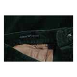 Giorgio Armani Cord Trousers - 30W 26L Green Cotton