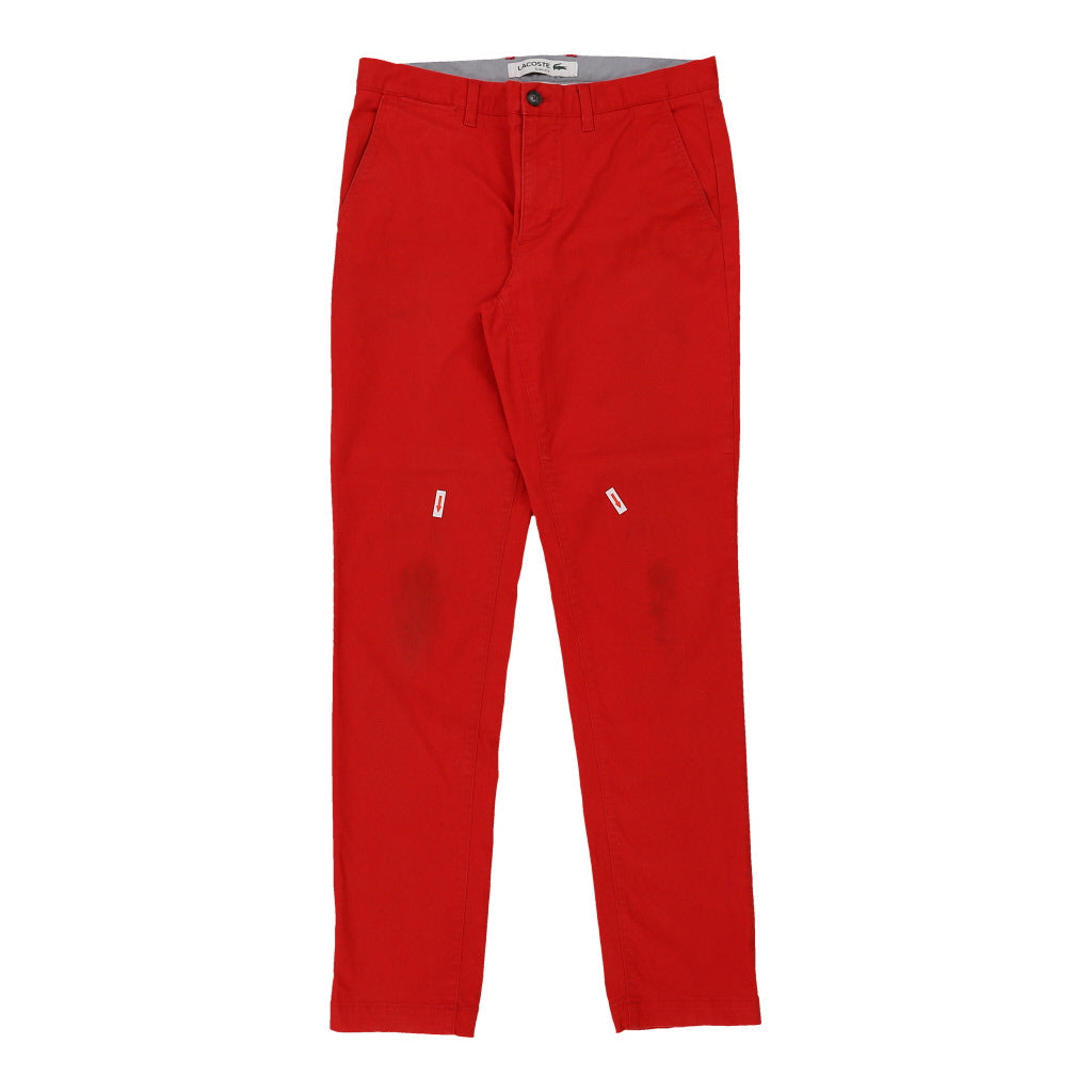 Lacoste Slim Fit Trousers - 34W 33L Red Cotton
