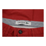 Lacoste Slim Fit Trousers - 34W 33L Red Cotton
