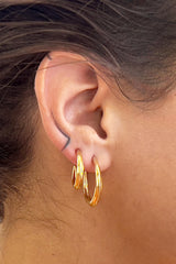 Crescent Hoops Gold Small