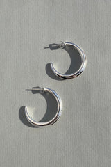 Crescent Hoops Silver Large