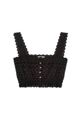 Women crop top Kivima- Black