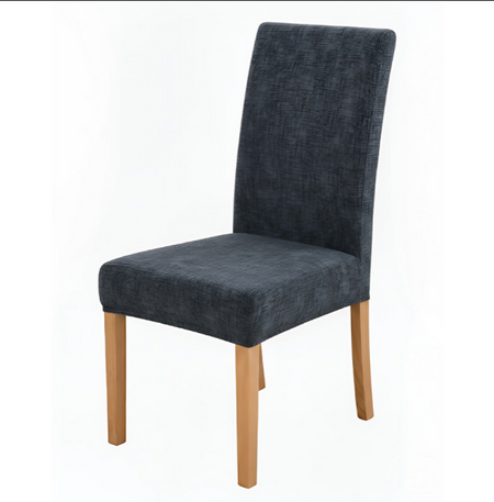 Anyseat Dark Gray Plain Scratch Pattern Print Elastic Chair Cover – Plain Dining Slipcover & Home Décor