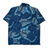 Urban Bay Floral Hawaiian Shirt - Large Blue Polyester
