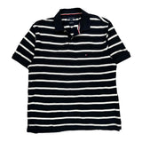 Tommy Hilfiger Striped Polo Shirt - XL Black Cotton