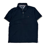Tommy Hilfiger Polo Shirt - Large Navy Cotton