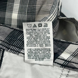 Lee Checked Cargo Shorts - 36W 11L Black Cotton