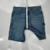 Wrangler Denim Shorts - 33W 9L Blue Cotton