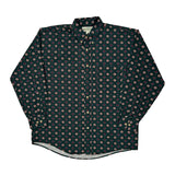 Natural Issue Polka Dot Patterned Shirt - Medium Green Cotton