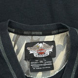 An American Legend Harley Davidson Graphic Long Sleeve T-Shirt - 2XL Black Cotton