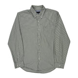 Tommy Hilfiger Striped Shirt - Large Green Cotton
