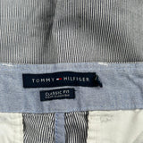 Tommy Hilfiger Pinstripe Chino Shorts - 32W 10L Grey Cotton