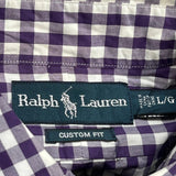 Ralph Lauren Checked Shirt - Large Purple Cotton