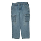 Basic Editions Cargo Pants - 36W 29L Light Wash Cotton