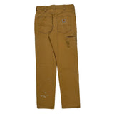 Carhartt Double Knee Carpenter Trousers - 32W 32L Brown Cotton