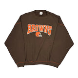 Browns Nfl Nfl Sweatshirt - XL Brown Cotton