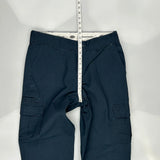 Dickies Cargo Trousers - 35W 30L Navy Cotton