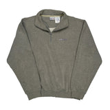 Reebok 1/4 Zip - Large Gray Cotton Blend