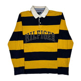 Tommy Hilfiger Striped Rugby Shirt - XL Yellow Cotton
