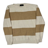 Ralph Lauren Striped Sweater - Medium Beige Cotton