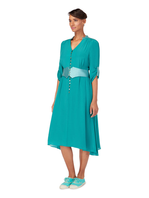 AZALEA | 3-Way Tea Dress | Emerald