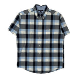 Tommy Hilfiger Checked Short Sleeve Shirt - Large Blue Cotton