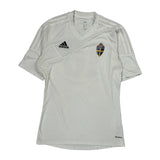 Sweden National Team Adidas Training Football Shirt - Small White Polyester