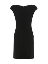 BROOK | Black Pin-Tuck Panel Shift Dress