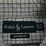 Ralph Lauren Checked Shirt - Medium White Cotton