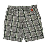 Dickies Checked Shorts - 38W 9L Grey Cotton