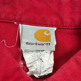 Double Pocket Carhartt Short Sleeve Shirt - Large Red Cotton