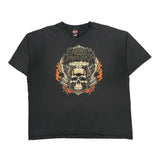 Harley Davidson Graphic T-Shirt - XL Black Cotton