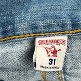 True Religion Denim Shorts - 31W 11L Light Wash Denim