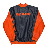 Vintage Chicago Bears Nfl Bomber Jacket - XL Black Faux Leather
