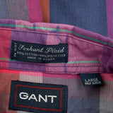 Gant Checked Short Sleeve Shirt - Large Multicoloured Cotton Blend