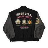 Campus Activities Guess College Varsity Jacket - XL Black Leather