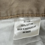 Blue Mountain Carpenter Trousers - 36W 32L Khaki Cotton