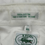 Izod Shirt - XL White Cotton