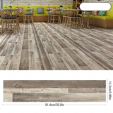 Anyhouz 5pcs Vinyl Floor Tiles – Light Drift Wood Grain, Waterproof, Easy Install