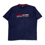 Tommy Hilfiger Spellout T-Shirt - Large Navy Cotton