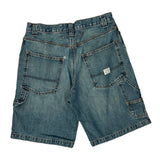Authentic Collection Double Knee Carpenter Shorts - 30W 10L Blue Denim