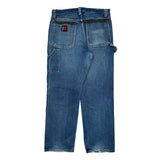Wrangler Carpenter Jeans - 34W 32L Blue Cotton