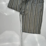 Lee Checked Shorts - 34W 9L Blue Cotton