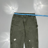 Carhartt Double Knee Carpenter Trousers - 34W 34L Green Cotton