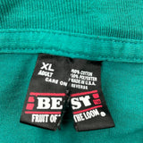 Fruit Of The Loom Single Stitch T-Shirt - XL Green Cotton